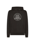 Felpa con cappuccio nera logo - Baden basket 54