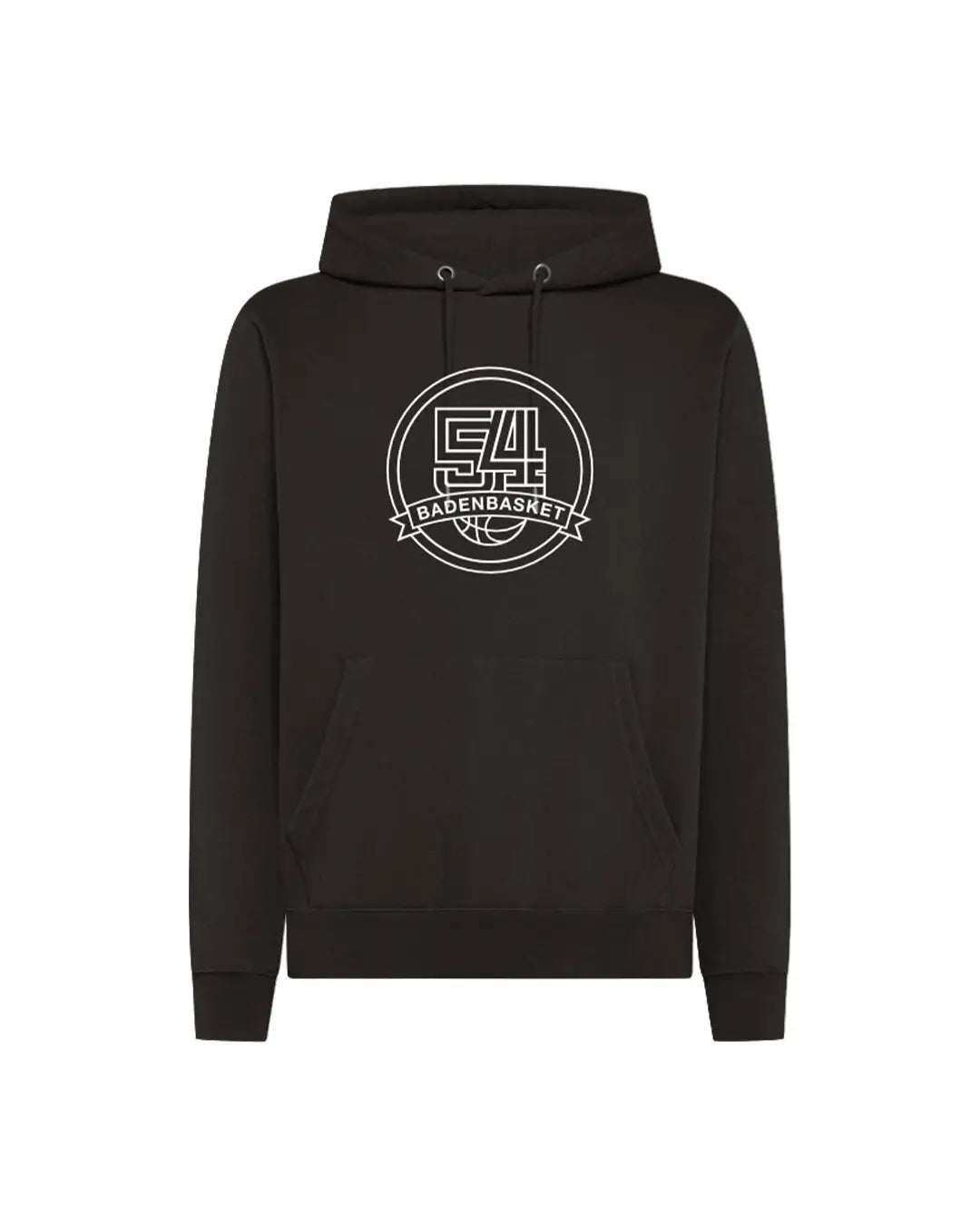 Felpa con cappuccio nera logo - Baden basket 54